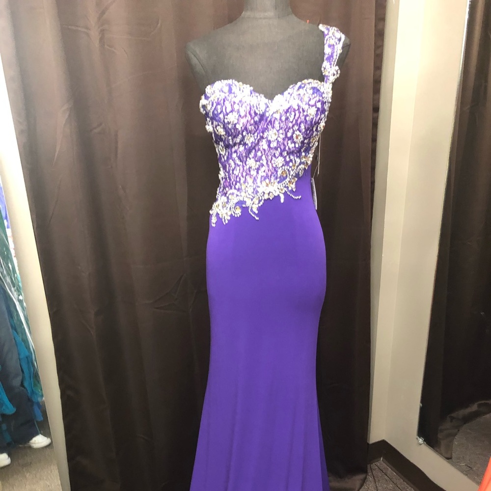 Lower Price PROM SEASON Purple size 12 by Envious Formal Gown 1 shoulder
